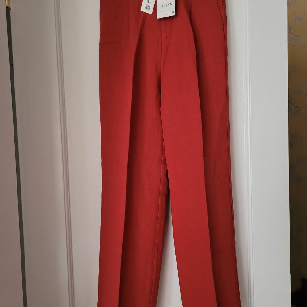NWT ZARA linen-blend pants, XS